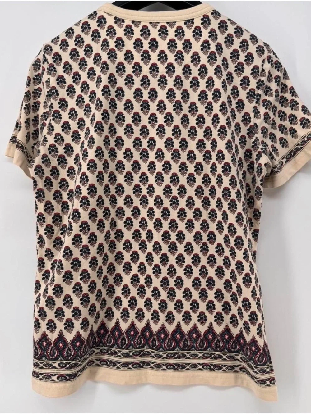 Tory Burch Floral Mushrooms Logo Cotton Tee Shirt Medium